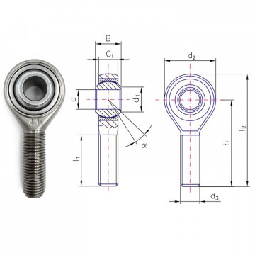 SNODO MASCHIO SX PASSO 10X1.5 FORO 10mm