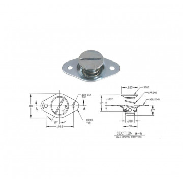 SPINA RAPIDA DZUS 1/4 DI GIRO - 23,6mm