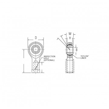 TESTA A SNODO FEMMINA M16x2 FORO 16MM