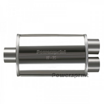 SILENZIATORE HF-35 OVALE 2 x Ø 60mm -...