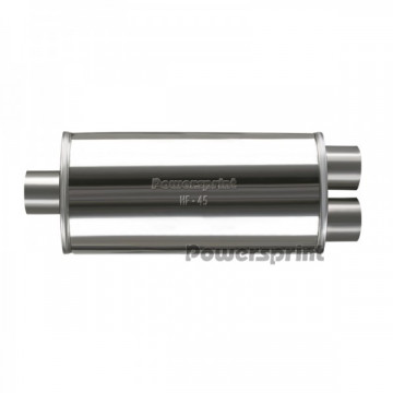 SILENZIATORE HF-45 OVALE 2 x Ø 60mm -...