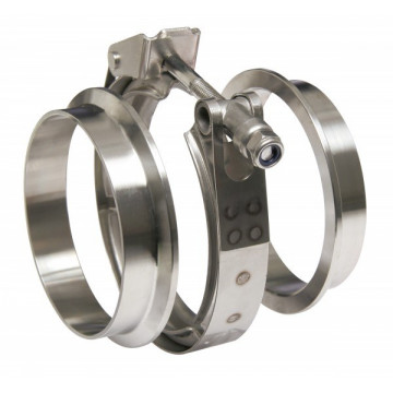 SET V-BAND SGANCIO RAPIDO ACCIAIO Ø 57mm