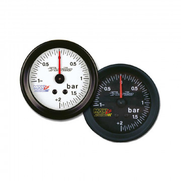 MANOMETRO PRESSIONE TURBO -1 / +2 NERO