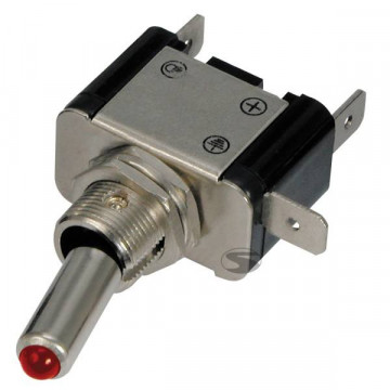 INTERRUTTORE LED ROSSO ON/OFF 25Ah 12V