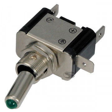 INTERRUTTORE LED VERDE ON/OFF 25Ah 12V