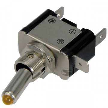 INTERRUTTORE LED GIALLO ON/OFF 25Ah 12V