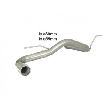 Tubo posteriore Gr. N inox con...
