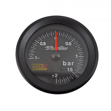 MANOMETRO PRESSIONE TURBO -1 / +2 NERO