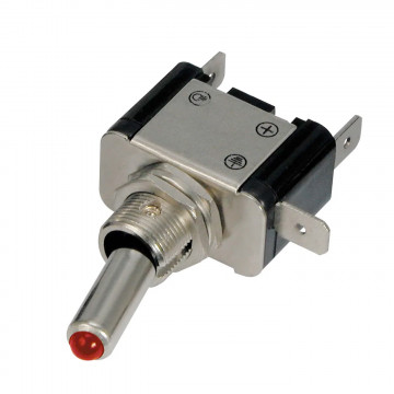 INTERRUTTORE LED ROSSO ON/OFF 25Ah 12V