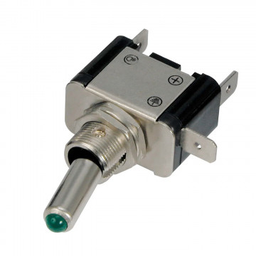 INTERRUTTORE LED VERDE ON/OFF 25Ah 12V