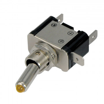 INTERRUTTORE LED GIALLO ON/OFF 25Ah 12V