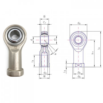 SNODO FEMMINA SX PASSO 10x1,5 FORO 10mm
