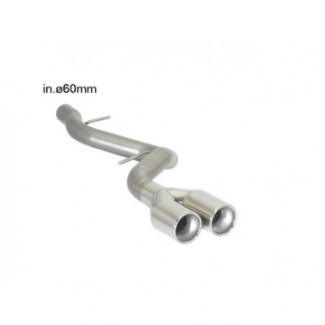 Tubo posteriore inox con terminali...