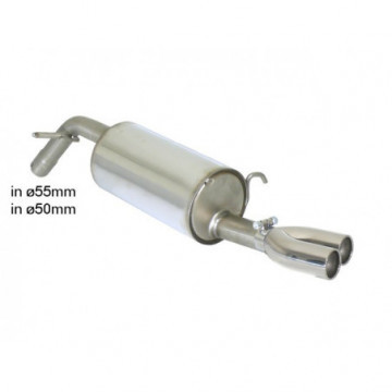 Posteriore inox con terminali rotondi...