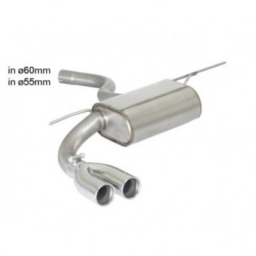 Posteriore inox con terminali rotondi...