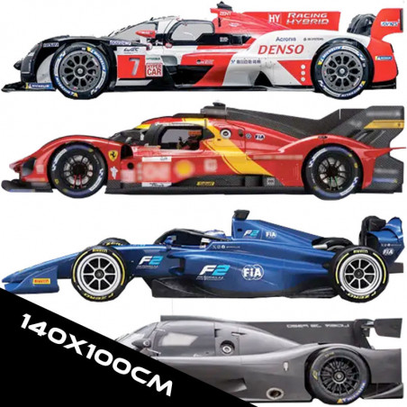 Serie 140x100cm - LMP3, LMP4, F2, F3, SUPER FORMULA, FORMULA RENAULT, INDYCAR